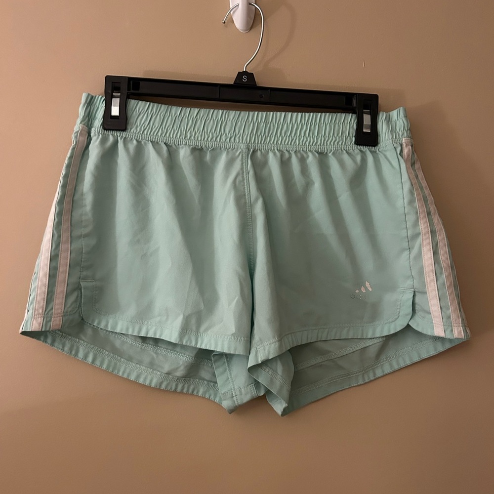 Adidas Women's Light Green Athletic Shorts